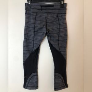 Lululemon run crop meshed  legging
